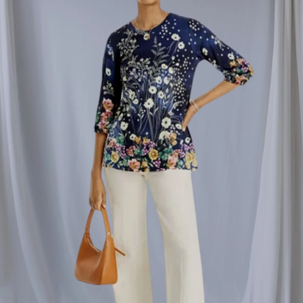 JOHNNY WAS The Janie Favorite Floral Puff Sleeve Top ~ NWT